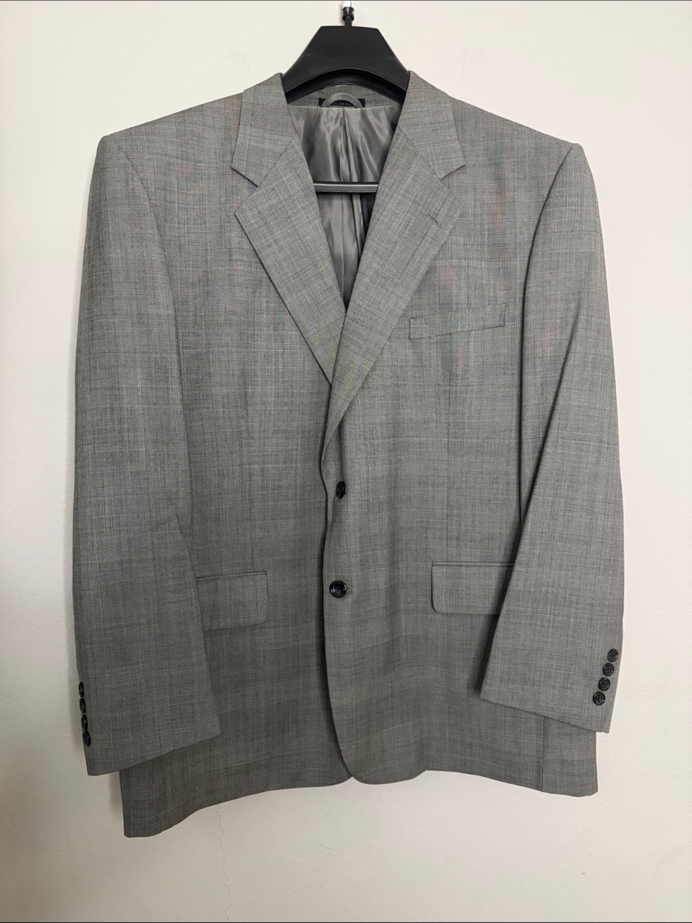 Stafford Men's Gray 100% Wool Blazer Sport Coat Suit Jacket - 46R